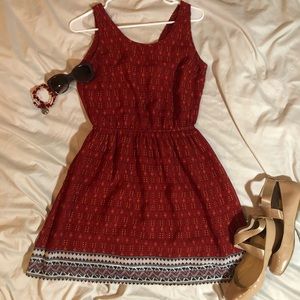 H&M Red Printed Sundress Size 8